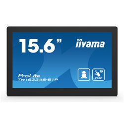 iiyama TW1623AS-B1P pantalla de señalización Panel plano interactivo 39,6 cm (15.6") Wifi 450 cd / m² Double Full HD Negro Panta