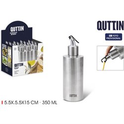 ACEITERA INOX 350ML C/TAPÓN QUTTIN