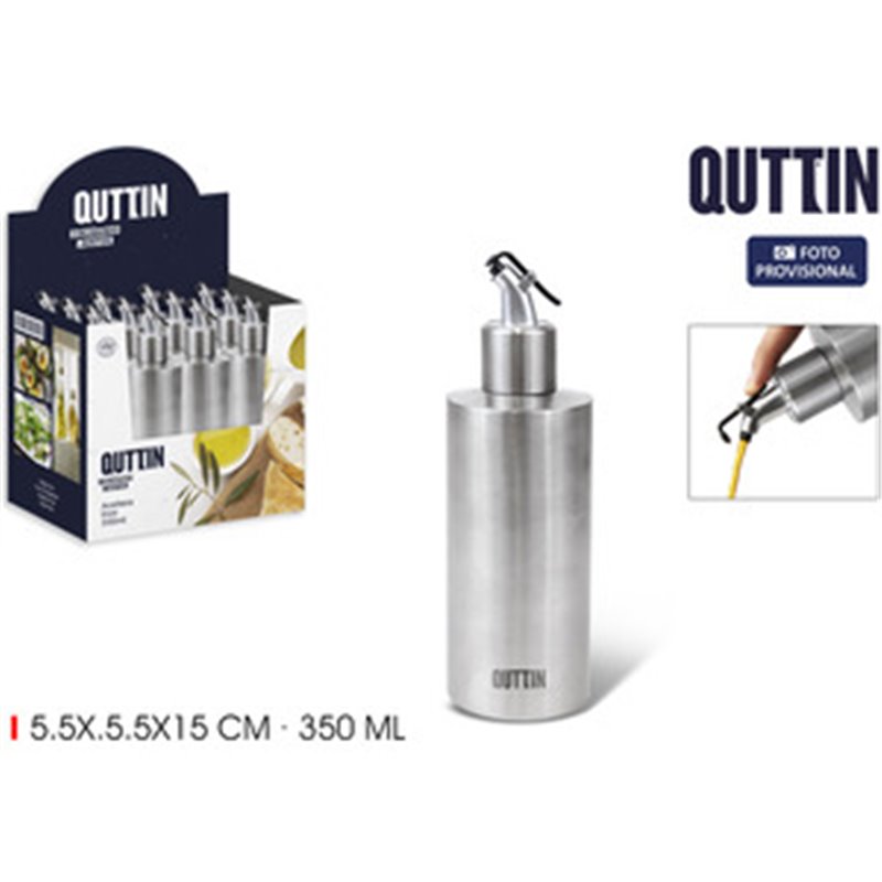 ACEITERA INOX 350ML C/TAPÓN QUTTIN