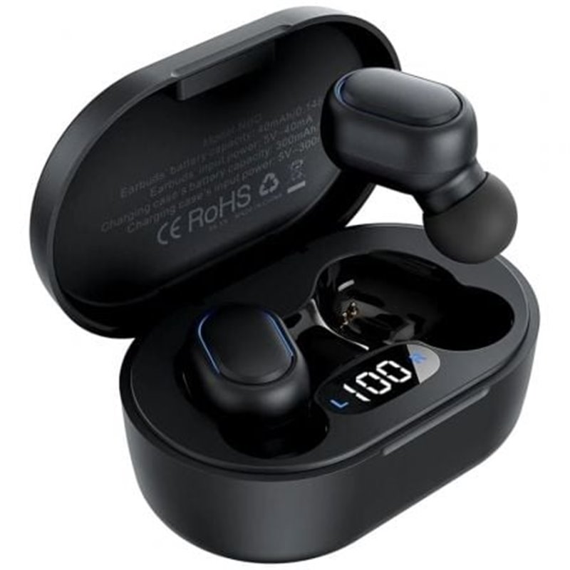 Auriculares Bluetooth Vention Tiny T15 NBDB0 con estuche de carga/ Autonom�a 7h/ Negros