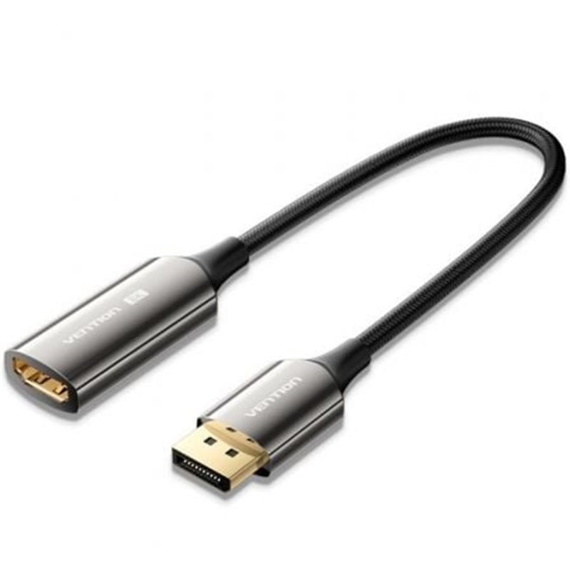 Cable Conversor Vention HFNBC/ DisplayPort Macho - HDMI Hembra/ 25cm/ Negro