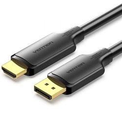 Cable Conversor Vention HFOBJ/ DisplayPort Macho - HDMI Macho/ 5m/ Negro