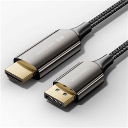 Cable Conversor Vention HFPBAC/ DisplayPort Macho - HDMI Macho/ 1.8m/ Negro