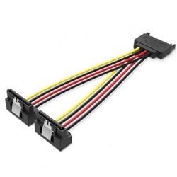 Cable Alimentaci�n Vention KDBBB/ SATA Macho - 2x SATA Hembra/ 15cm/ Negro