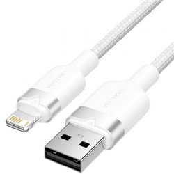 Cable USB Lightning Vention LANWF/ USB Macho - Lightning Macho/ 480Mbps/ 1m/ Blanco