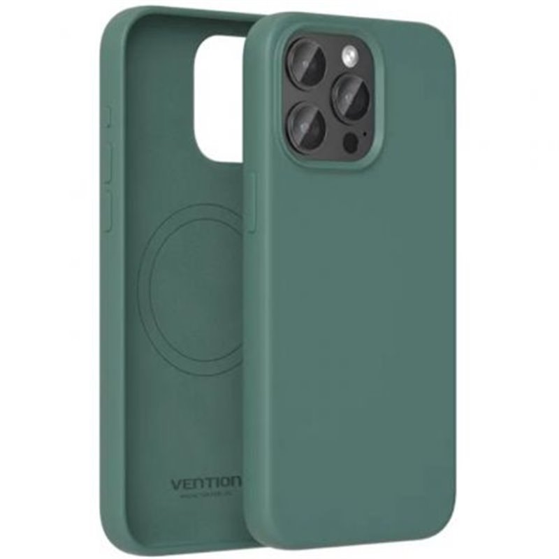 Funda Silicona con Magsafe Vention KUDG0-40/ Compatible con iPhone 13 Pro Max/ Verde