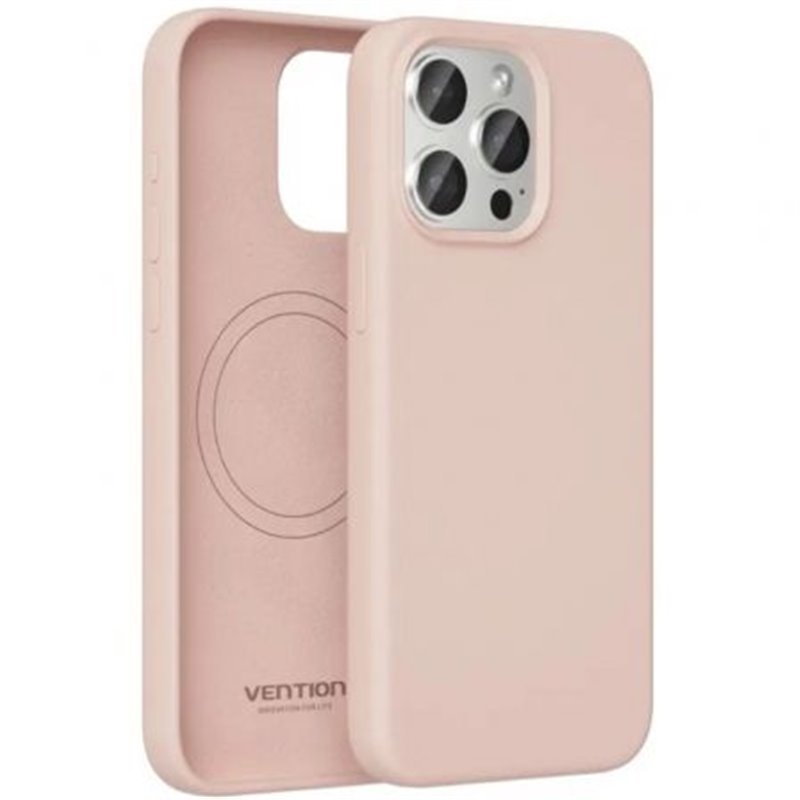 Funda Silicona con Magsafe Vention KUDP0-20/ Compatible con iPhone 13 Mini/ Rosa