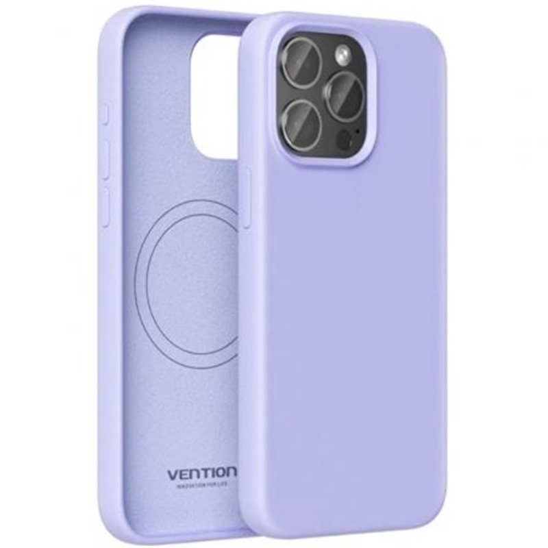 Funda Silicona con Magsafe Vention KUDV0-10/ Compatible con iPhone 13/ Morado