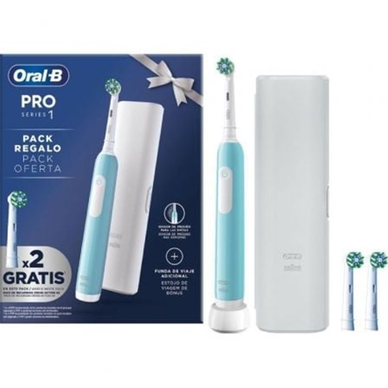 Cepillo Dental Braun Oral-B Pro Series 1/ Incluye 2 Recambios/ Azul