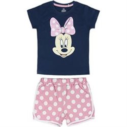 PIJAMA CORTO ALGODÓN MINNIE MARINO