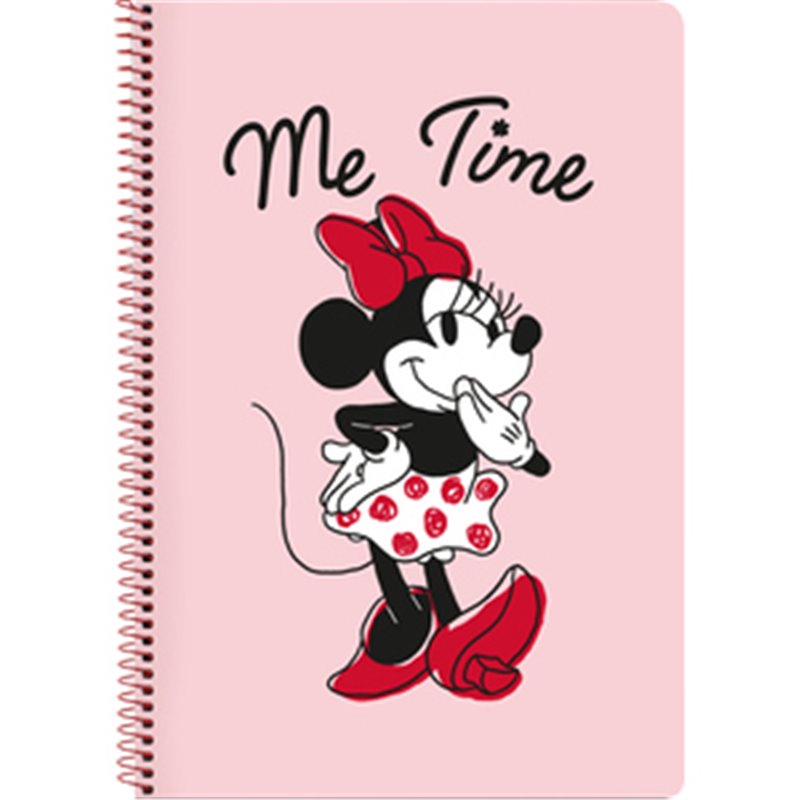 LIBRETA FOLIO 80 H. TAPAS DURAS MINNIE MOUSE "ME TIME"