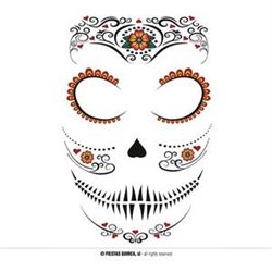 TATUAJE CARA CATRINA 30X14 CM.