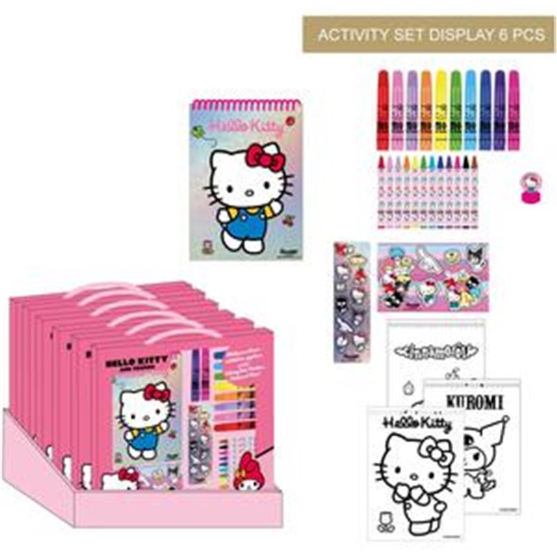 SET PAPELERÍA COLOREABLE DISPLAY HELLO KITTY