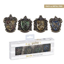 Pack de Pines Metálicos Harry Potter House Crest