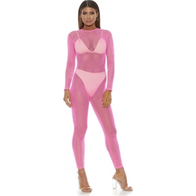 BODY DE MALLA MICRO NET MOCK NET - ROSA