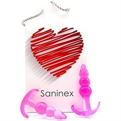 SANINEX PLUG INITIATION 3D PLEASURE - ECONOMIC LINE - ROSA