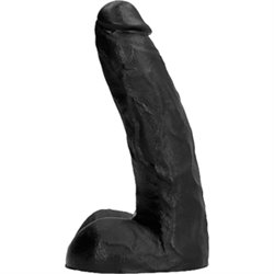 ALL BLACK PENE REALÍSTICO CON TESTÍCULOS 22CM