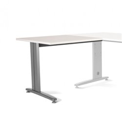 ALA PARA MESA DE OFICINA SERIE METAL 100X60 GRIS / BLANCO ROCADA 2102AC04