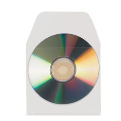 PACK DE 100 FUNDAS CD-DVD PP TRANSPARENTE AUTOADHESIVAS CON SOLAPA 3L 6832-100