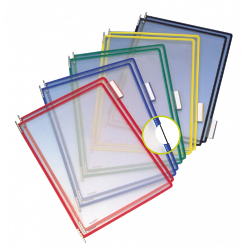 PACK DE 10 FUNDAS CON PIVOTES A4 VERTICAL COLOR AZUL TARIFOLD 114001