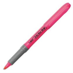 MARCADOR FLUORESCENTE HIGHLIGHTER GRIP TRAZO 1,5-3,3MM. ROSA BIC 811934