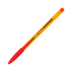 BOLIGRAFO CRISTAL FINE CUERPO NARANJA TRAZO 0,3 MM. COLOR ROJO BIC 872720