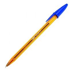 BOLIGRAFO CRISTAL FINE CUERPO NARANJA TRAZO 0,3 MM. COLOR AZUL BIC 872730