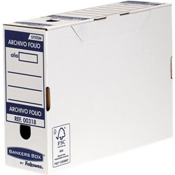 CAJA DE ARCHIVO DEFINITIVO FOLIO 100MM AZUL BANKERS BOX 0031802