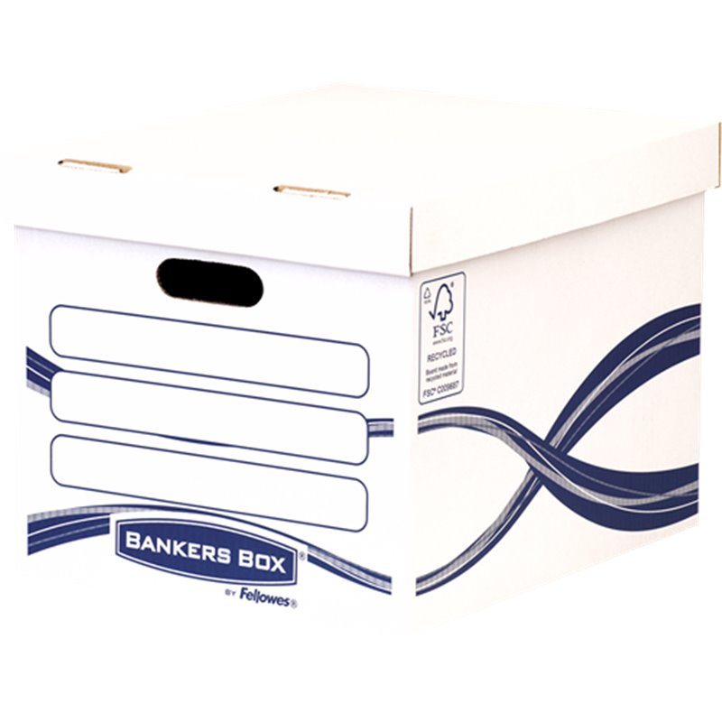 Fellowes 4460801 caja de almacenaje Rectangular Papel Azul, Blanco