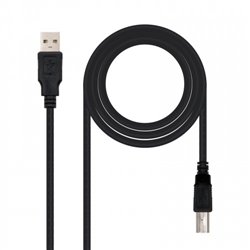 Nanocable 10.01.0102-BK cable USB 1 m 2.0 USB A USB B Negro