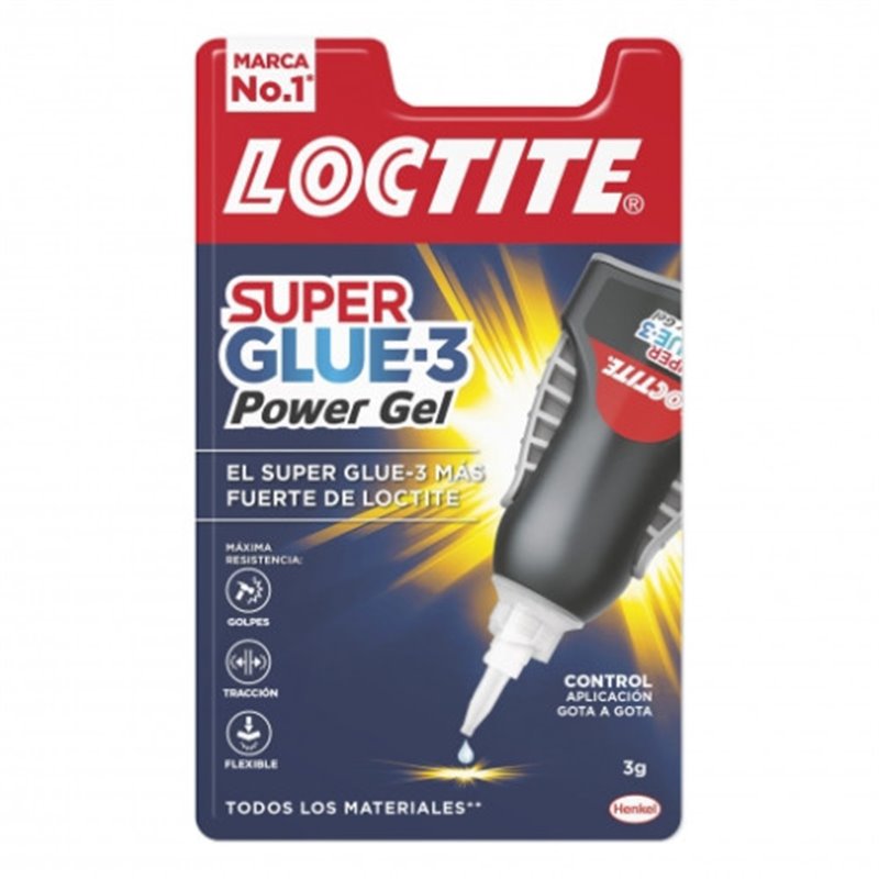 LOCTITE SUPERGLUE-3 CONTROL POWER GEL BL 3 GR LOCTITE 2641843