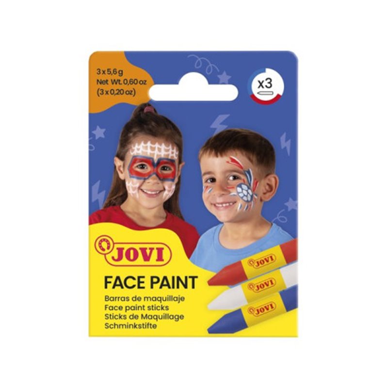 SET MAQUILLAJE FACE PAINT ESTUCHE DE 3 BARRAS ADVENTURE JOVI 175AD