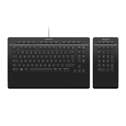 3Dconnexion Keyboard Pro with Numpad teclado Oficina USB + RF Wireless + Bluetooth QWERTZ Alemán Negro