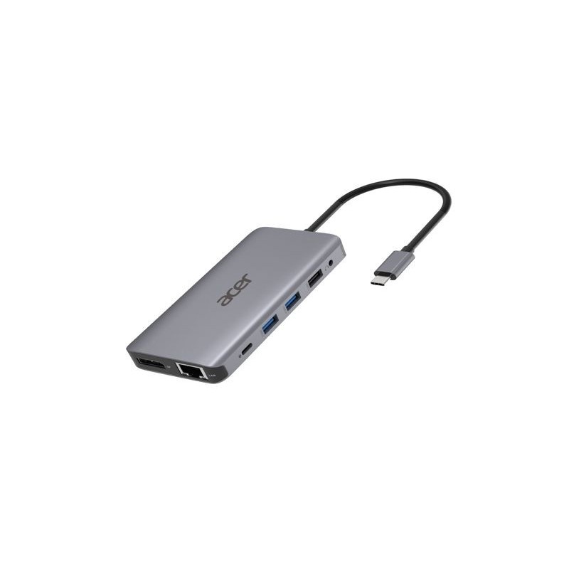 Acer HP.DSCAB.009 base para portátil y replicador de puertos Alámbrico USB 3.2 Gen 1 (3.1 Gen 1) Type-C Plata