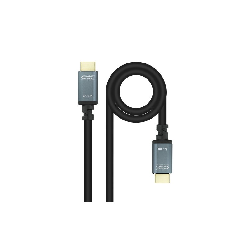 Nanocable Cable HDMI 2.1 IRIS 8K A/M-A/M, Negro, 10 Metros