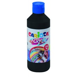 BOTELLA PINTURA ACRILICA 250 ML. NEGRO CARIOCA 40431/02