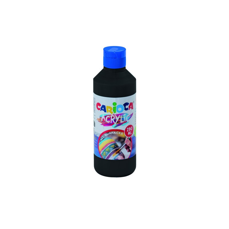 BOTELLA PINTURA ACRILICA 250 ML. NEGRO CARIOCA 40431/02