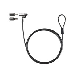 TooQ Cable de Seguridad Tipo NANO con Llave para Portátiles 1.5 metros, Gris Oscuro