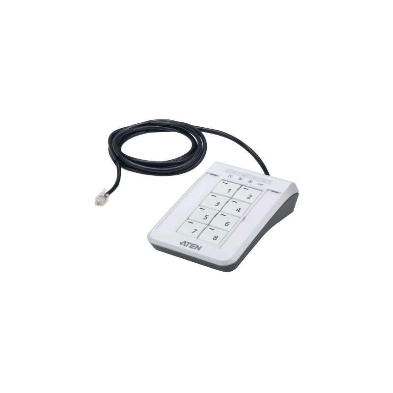 ATEN 2XRT-0021G otro dispositivo de entrada Teclado RJ-11 Negro, Gris, Blanco