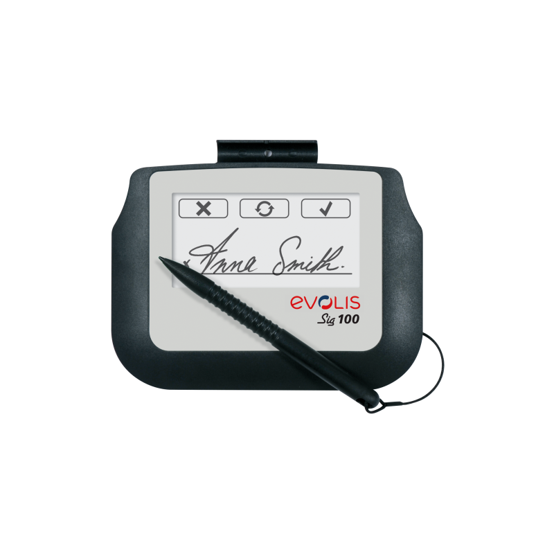 Evolis SIG100 10,2 cm (4") Blanco, Negro LCD