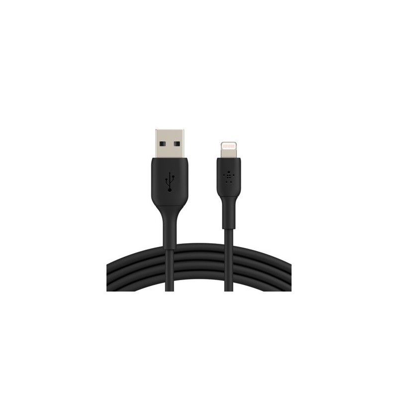 Belkin CAA001BT2MBK cable de conector Lightning 2 m Negro