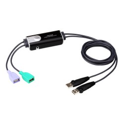 Aten CS62KM-AT cable para video, teclado y ratón (kvm) Negro 1,8 m