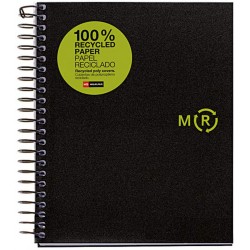 CUADERNO 100% RECICLADO NB-4 A5 120HOJAS TAPAS POLIPROPILENO MIQUELRIUS 6039