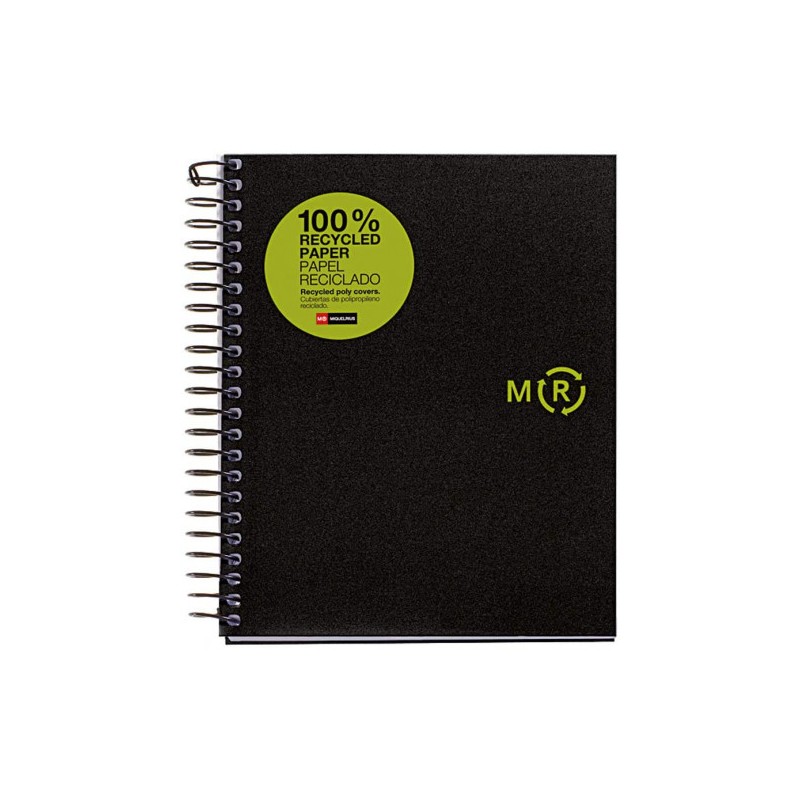 CUADERNO 100% RECICLADO NB-4 A5 120HOJAS TAPAS POLIPROPILENO MIQUELRIUS 6039