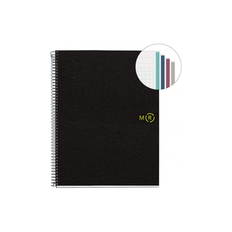 CUADERNO 100% RECICLADO NB-4 A4 120HOJAS TAPAS POLIPROPILENO MIQUELRIUS 6038