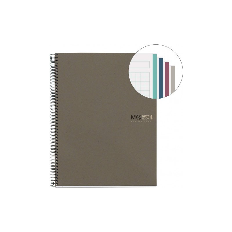 CUADERNO 100% RECICLADO NB-4 A5 120HOJAS ECOGRIS MIQUELRIUS 6084