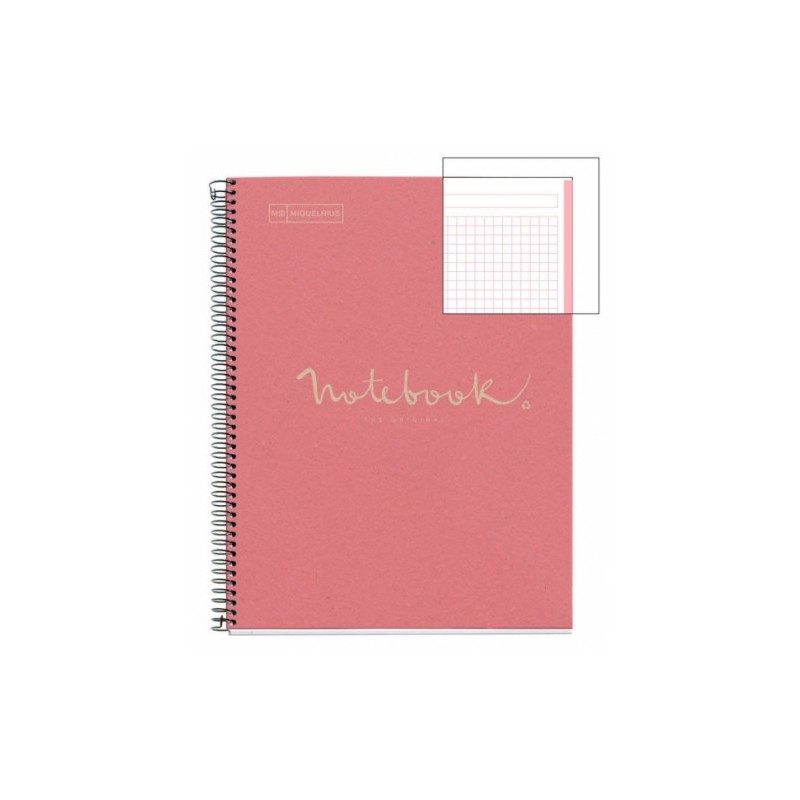 CUADERNO 100% RECICLADO NB-1 A4 80HOJAS ECOROSA EMOTIONS MIQUELRIUS 6093