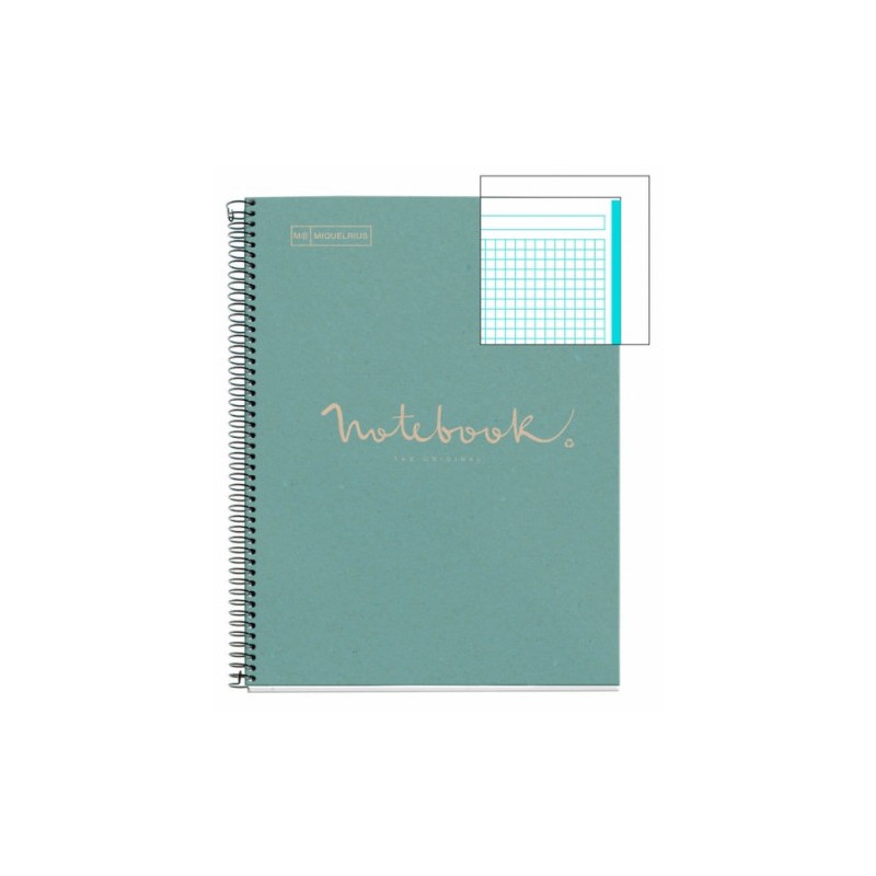 CUADERNO 100% RECICLADO NB-1 A4 80HOJAS ECOAZUL EMOTIONS MIQUELRIUS 6092