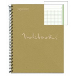 CUADERNO 100% RECICLADO NB-1 A4 80HOJAS ECOVERDE EMOTIONS MR MIQUELRIUS 6091