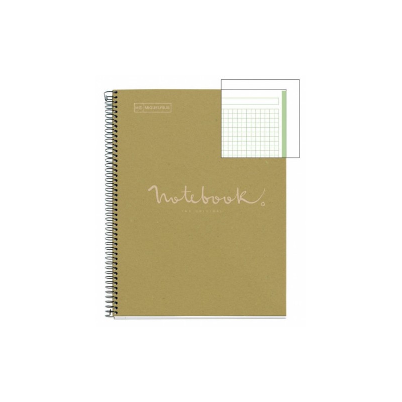 CUADERNO 100% RECICLADO NB-1 A4 80HOJAS ECOVERDE EMOTIONS MR MIQUELRIUS 6091